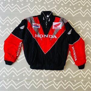 Vintage HONDA EMBROIDERED RACING JACKET MOTO RACING F1 MOTORCYCLE JACKET